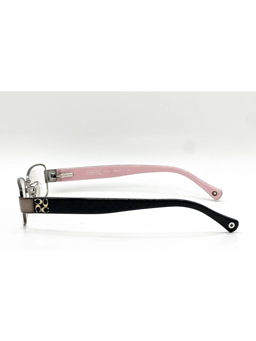 Coach HC 5001 9021 Dark Silver Rectangle Authentic Eyeglass Frames 50-16-135
